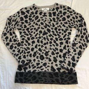 Leopard print cashmere sweater